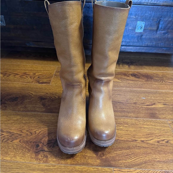 Cleo + Wolf Banana Tan Leather Boots - Picture 1 of 4